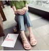 Summer Fashion Jelly Shoes Women Slippers Solid Platform Flats Peep Toe Outside Beach Slides Soft Sole Casual Ladies Whosale