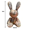 Kawaii Diamond Inlaid Rabbit Плюшевые игрушки Кролик DIY Кукла Орнамент Творческие подарки Сопровождают Рождество День рождения Игрушки для детей AA220314