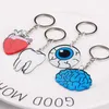 Ny Organ Heart Keychain Brain Eyes Tand Nyckel Kedja Kvinnor Och Män Söt Anime Cartoon Kids Key Ring Present Porte Clip G1019