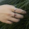 Creatieve natuursteenringen grindwikkeling openen instelbare koperen ring gepersonaliseerd