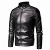 Herfst mannen merk business casual lederen jas jas mannen mode uitloper klassieke motor biker faux pu lederen jas mannen 211111