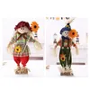Oordty ornamenti spaventapasseri in piedi fiore paglia bambola desktop layout decorazione di halloween per la scuola materna aula