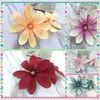 Flores decorativas grinaldas 10pcs / orquídeas tailandesas artificiais Cabeças de flor de seda 6,5 ​​cm para decoração de casamento de cabelo floral