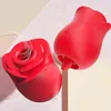 NXY Vibrators Dropshipping Red Rose Women Sex Toy Silicone Clit Licking Suction Sucking Sucker Magic Tongue Vibrator for Nipple 0104