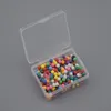 200 pcs / caixa = 1set acessórios de mesa 6x17mm mapas pequenos mapas push pins map thumb tacks, Pino padrão Cabeça de plástico com ponto de aço 15 cores