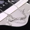 Catene coreano riflettente imitazione perla gattino pendente 2021 femminile Ins Hip Hop catena del collare collana di gioielli all'ingrosso delle donne