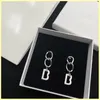 Fashion Lady Stud Women Jewelry Designer Hoop Studs Earrings Designers Letter B Earring Halsband Boucles 2203092D