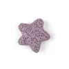 Lâche coloré plat étoile pierre de lave perle bricolage diffuseur d'huile essentielle collier boucles d'oreilles fabrication de bijoux