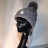 Tasarımcı Kış Top Örme Şapka Erkekler Kadın Moda Hip Hop Mektubu Kafatası Beanie Kapaklar Sıradan Sıcak Kalın Yün Bonnet Deri Kapağı