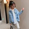 Girls Jacket Hoodies Patchwork Coats Outerwear Spring For Children Teenage Kids Clothing Girl 210528