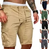 Männer Sommer Shorts Casual Solid Pocket Workout Pants Jogger Hose Plus Size M-XXL