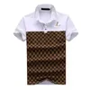 202S Ropa de marca de verano Diseñador de lujo Camisas de polo Hombres Casual Polol Moda Serpiente Abeja Estampado bordado Camiseta High Street Polos para hombre