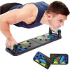 KoKossi 9 en 1 Push Up Rack Board Gym à domicile Exercice complet Réglable push up Rack Stand Body Building Fitness Equipment X0524