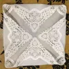 Conjunto de 12 handkerchiefs nupciais de casamento senhoras hankies de algodão crochê lace lenço vintage bordado hanky 12x12 "