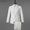 Costume de mariage blanc Costume Hommes Costume Homme Mariage Élégant Diamant Broderie Slim Fit Tuxedo Costumes Pour Hommes Avec Pantalon 210522