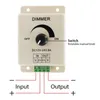 Interruptor de atenuación LED 12-24V 8A Controlador de tira de lámpara de brillo ajustable Controlador de fuente de alimentación de luz de un solo color