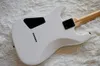 Factory Outlet-6 Strings White Electric Guitar with Basswood Body,Maple Fretboard,Black hardware,High Cost Performance