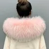 Super Large Wide Faux Raccoon Fur Collar Women Men Winter Jacket Decorative Fur Collar Extra Big New Color Fur Scarves H0923