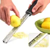 Novo12 polegadas retângulo de aço inoxidável de queijo de queijo ferramentas de chocolate zester zester frutas peeler cozinha gadgets EWF7555