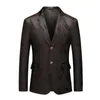 Men's Suits & Blazers Suit European And American Urban Style Business Casual Striped Jacquard Single Jacket Ternos Masculino Luxo Fashion