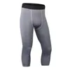 Pantaloni da corsa Uomo 3/4 Collant a compressione Sport Uomo Fitness Palestra Yoga Basket Allenamento Leggings sportivi attillati