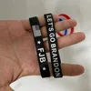 Let's Go Brandon Silicone Bracelet Party Favor Rubber Wristband Presidential Election Gift Wrist Strap