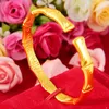 Bangle Opening Sand Gold For Women Bamboo Joint Plated Copper Variable Size Bracelet Fashion Jewelry