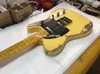 Masterbuilt Heavy Relic Yellow Jeff 1953 elektrische gitaar Ash body, esdoorn hals toets, 3 zadelbrug, zwarte slagplaat