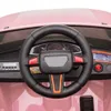 Kinder Elektroauto 12V Dual Drive Kids Fahren mit dem Auto 2.4 GHz Fernbedienung LED Leuchten Pink USA Warehouse Schnellversand