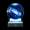 Nyhetsobjekt 60cm80cm K9 Crystal Solar System Planet Globe 3D Laser Graved Sun Ball med Touch Switch LED Light Base Astronomy4361689