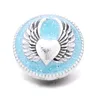 Rhinestone Painting Wings Snap Button Heart Charms Smycken Resultat 18mm Metall Snaps Knappar DIY Bracelet Smycken Partihandel