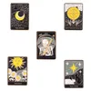 Tarot Karte Emaille Pin Broschen Set Halloween Dark Black Cat Punk Sonne Mond Benutzerdefinierte Abzeichen Revers Rucksack Kleidung Hut Schmuck geschenk