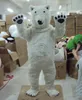 Disfraz de mascota de oso polar de Halloween Trajes de personajes de dibujos animados de alta calidad Tamaño de adultos Fiesta temática de Navidad al aire libre Traje de adultos