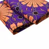 Ankara African Prints Batik Echtwachsstoff Lila Hintergrund Blume Bastelmaterial 100 % Polyester hochwertiges Gewebe FP6317