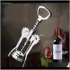 Openers Kitchen Tools Kitchen, Dining Bar Home & Gardenstainless Steel Waiter Metal Red Wine Opener Corkscrew Handle Bottle Pumps Corkscrews