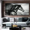 Running Horse Posters And Prints Animal Pictures Black And White Canvas Painting Wall Art For Living Room Home Decor Cuadros