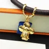 Europe America Fashion Men Lady Women Round Print Flower With V Initials Cartoon Figure Charm Leather Hang It Bracelet Bangle M8002E