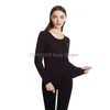 Kvinnor termiska underkläder varma sömlösa toppar Buttoms Sexig vinteruppsättning 211108