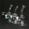 Glasbecher Dab Rig Bong Wasserpfeifen Heady Bongs Mini Wasserpfeife Dicke Bohrinseln Wachs Rauchen Wasserpfeife Schüssel Bubbler Rohre 4 mm Quarz Banger