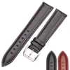 Braunes schwarzes Echtlederband 19mm 20mm 21mm 22mm 24mm Armband Gürtel Uhrenzubehör Armband