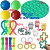 2021 Kombination Unzip Toy Exträngande-Solving Fidget Barnleksaker Anti-Stress Amazon Selling Lättar Reducer Diverse Styles Set