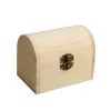 Madeira natural sólida arqueada caixa de madeira grande e médio argila diy pintado branco em branco caixa de madeira handmade lx4412
