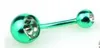 1 sztuk Gorący Kryształ Gem Dangle Ball Button Steel Chirurgiczny Stal Barbell Brzuch Pierścień Prętowy Body Piercing Biżuteria Brzuch Pierścienie