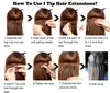 Curly Pre-Bonde I Tipp in menschliche Haarverl￤ngerungen f￼r Frauen Mikrolinks Malaysian Remy Haare nat￼rliche Farbe Can Bett gef￤rbt