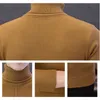 Brand Striped Turtleneck Pullovers Sweater Man Långärmad Slim Stickad Tröja Män Casual Pullovers Varma Male Toppar Vinter Pull Y0907