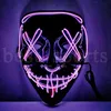 Masque d'horreur d'Halloween Masque LED Cosplay Light up EL Wire Masque effrayant Glow In Dark Masque Masques de fête du festival CYZ32349717354