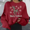 Women's Blouses & Shirts Fashion Christmas Elk Blouse Shirt Autumn Loose O-Neck Tops Female Women Long Sleeve Blusas Femininas Clothing Pull
