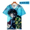 Summer Fashion Tshirt Baseball Jersey Anime 3D Drukowana Oddychająca Koszulka Hip Hop Odzież 068
