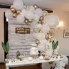 72 stücke Weiß Silber Metall Ballon Girlande Bogen Set 12 zoll Konfetti Ballon Baby Dusche Hochzeit Dekoration Hintergrund Wand liefert 210719