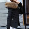 JOCoo Jolee Zimowe rękawiczki zimowe płaszcz kobiety odpinany futro kołnierz Slim Fit Storodek Outwear Casual Koreańskie Kurtki Podstawowe Parka Znosić 210518